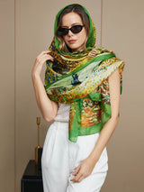 [P072] SilkSilky-DK Pure Silk Scarf 007