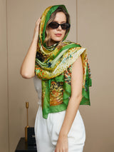 [P072] SilkSilky-DK Pure Silk Scarf 006