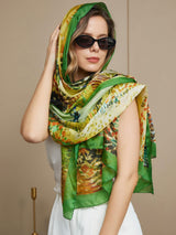 [P072] SilkSilky-DK Pure Silk Scarf 001