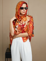 [P073] SilkSilky-DK Pure Silk Scarf 005