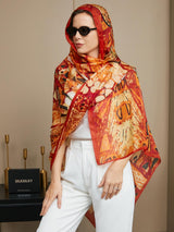 [P073] SilkSilky-DK Pure Silk Scarf 006