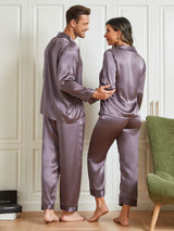 [Lilla Grå] SilkSilky-DK Pure Silk Long Sleeve Couple 002