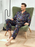 SilkSilky-DK-Pure-Silk-Long-Sleeve-Revers-Pyjamas-til-Mænd-Multi-008