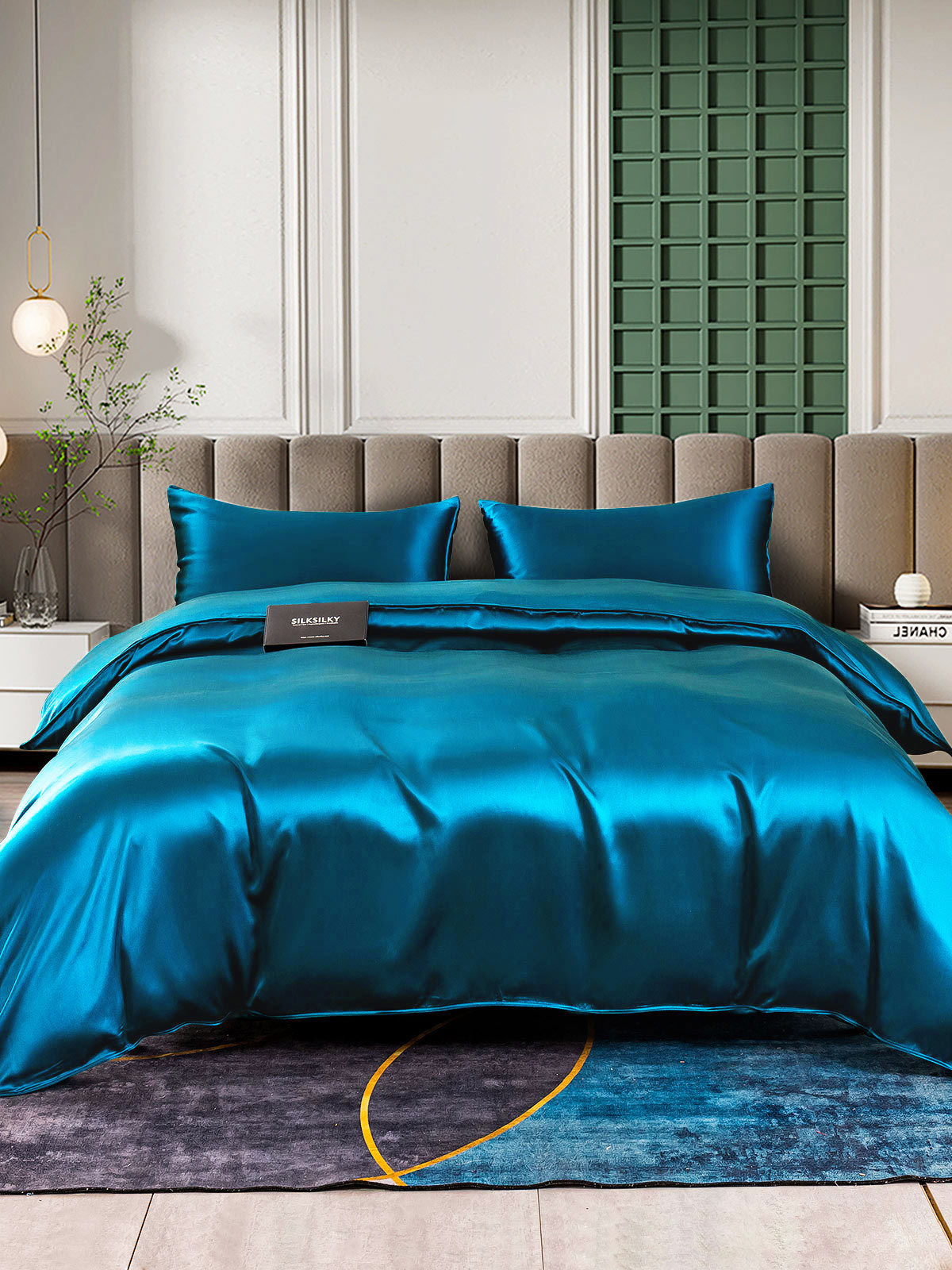 SilkSilky-DK-25Momme-Pure-Silk-Bedding-Set-Blågrøn-002