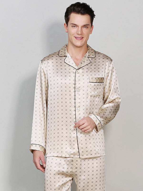 SilkSilky-DK-Pure-Silk-Long-Sleeve-Revers-Pyjamas-til-Mænd-Champagne-002