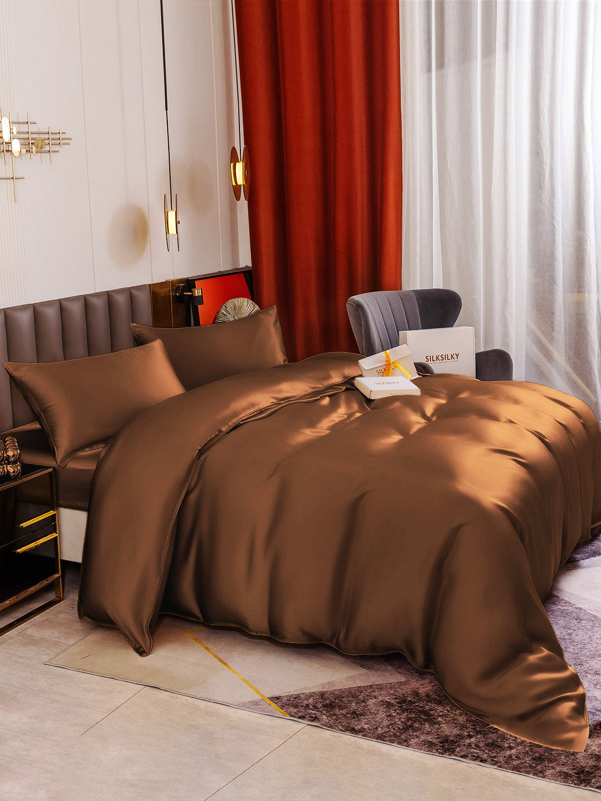 SilkSilky-DK-19Momme-Pure-Silk-Bedding-Set-Kaffe-004