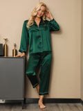 SilkSilky-DK-Pure-Silk-Long-Sleeve-Revers-Dame-Pyjamas-Grøn-003