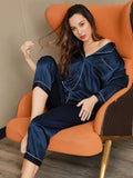 SilkSilky-DK-Pure-Silk-Long-Sleeve-Revers-Dame-Pyjamas-Mørkeblå-006