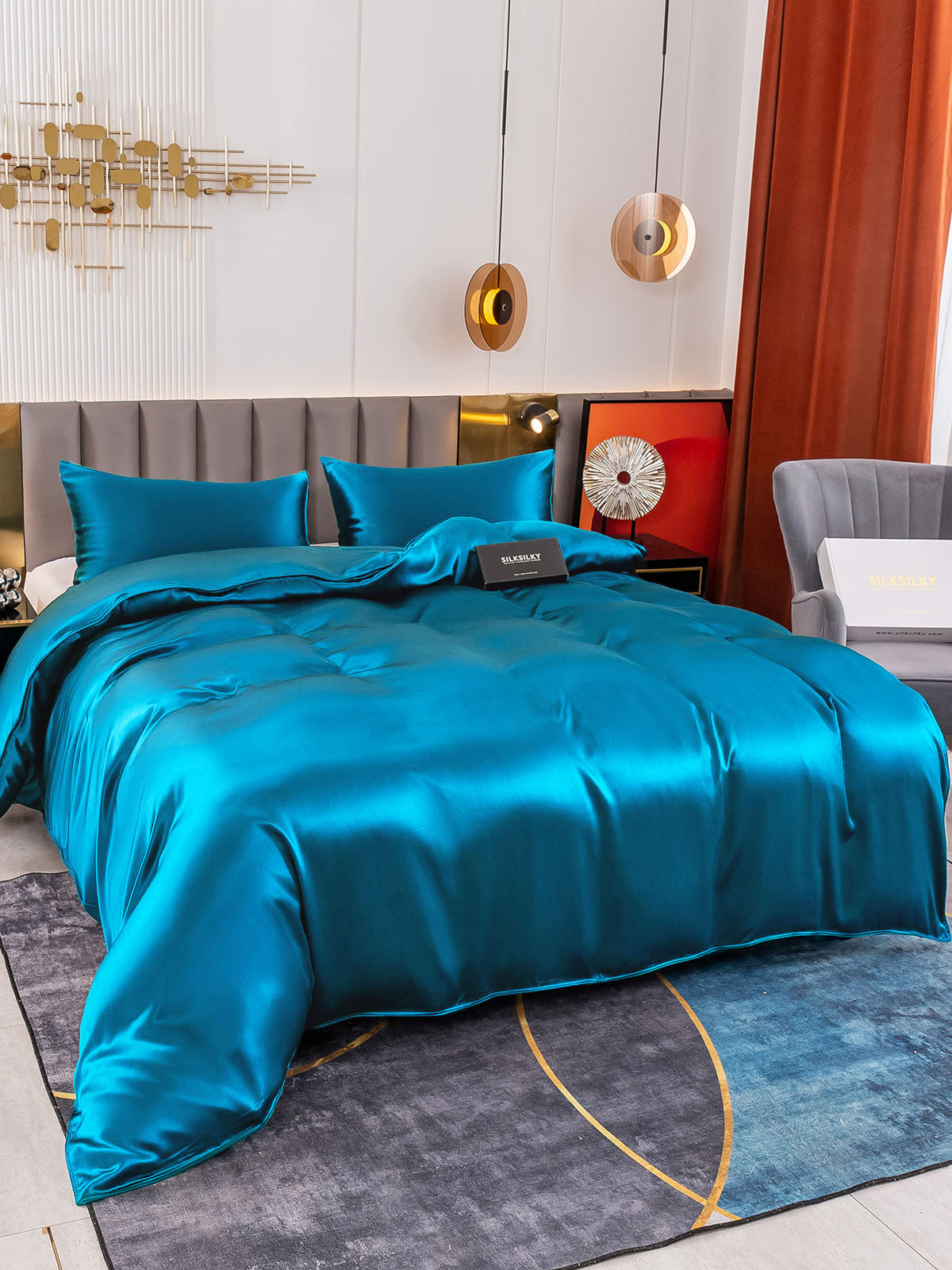 SilkSilky-DK-19Momme-Pure-Silk-Bedding-Set-Blågrøn-004